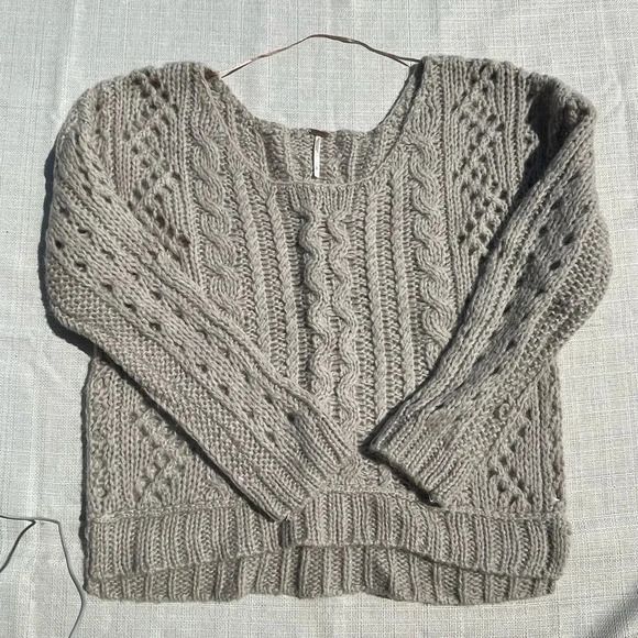 COPY - Women's Chunky Knit Free People Sweater - Sz. L - Picture 1 of 3